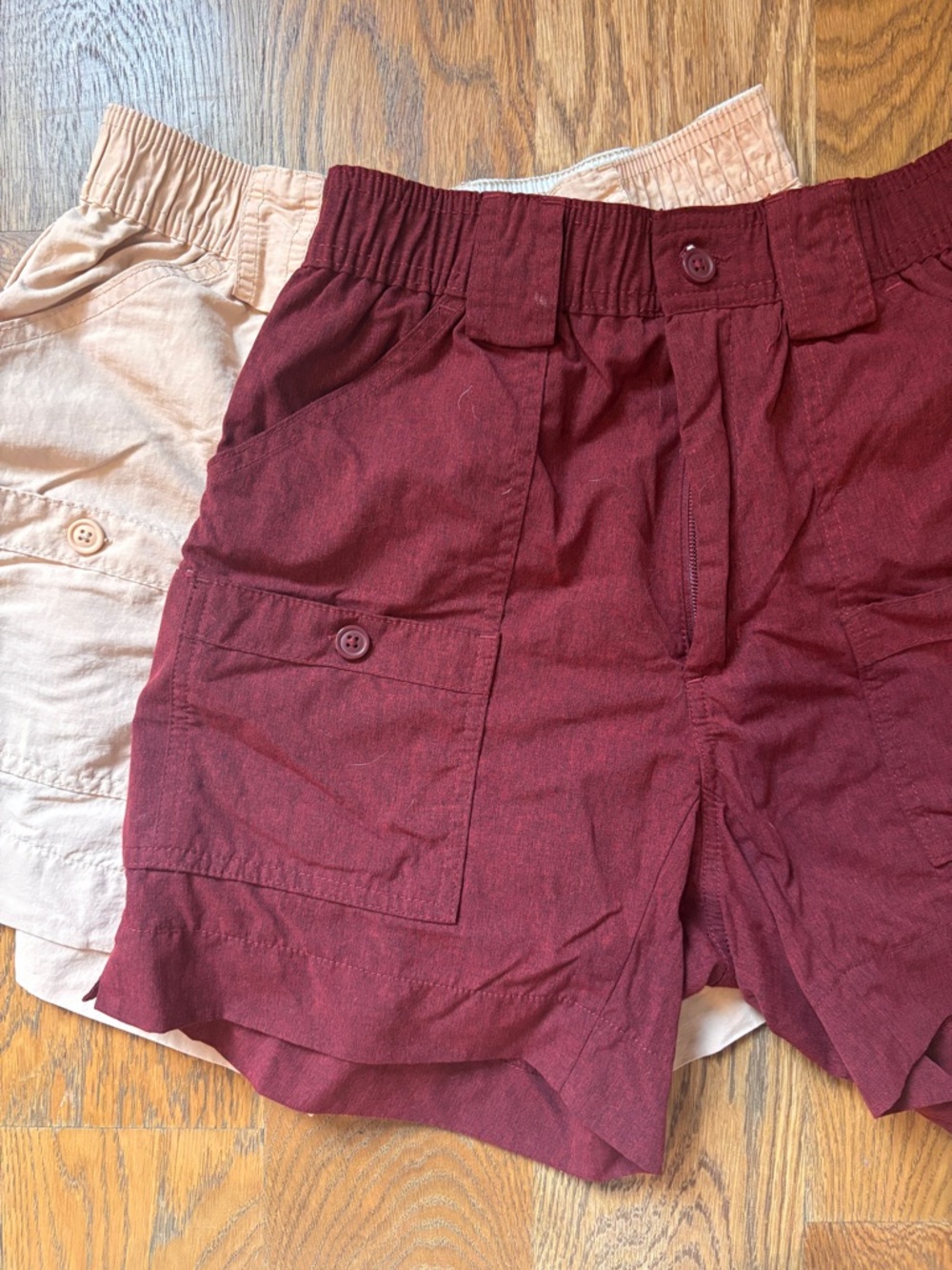 Aftco Shorts - Burgundy and peach